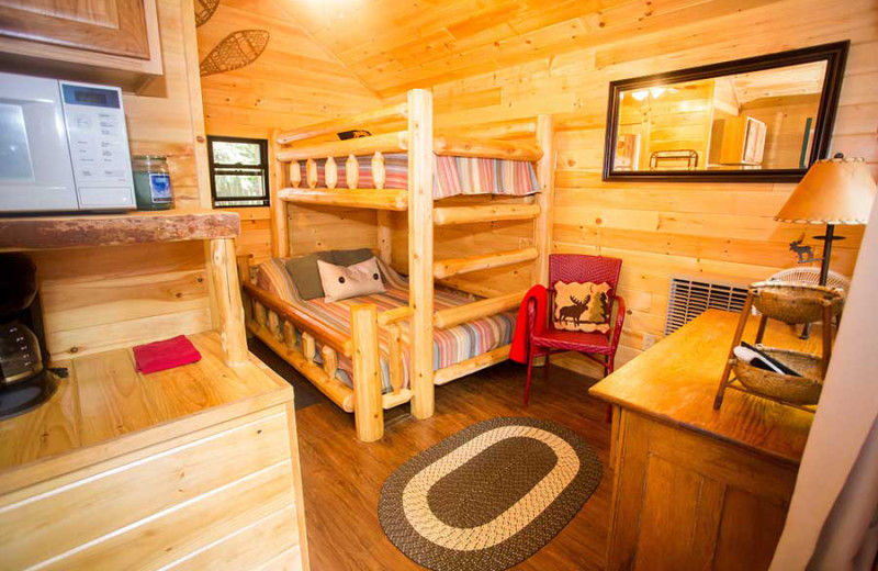 Bedroom at White Lake Lodges.