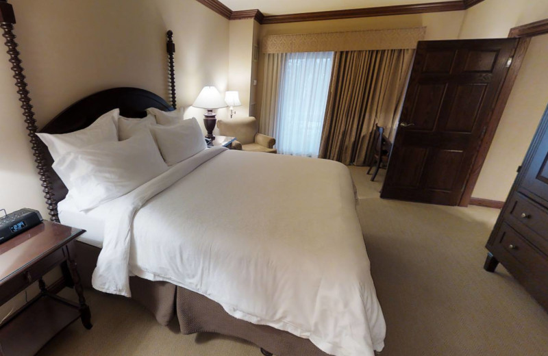 Guest bedroom at The Osthoff Resort.