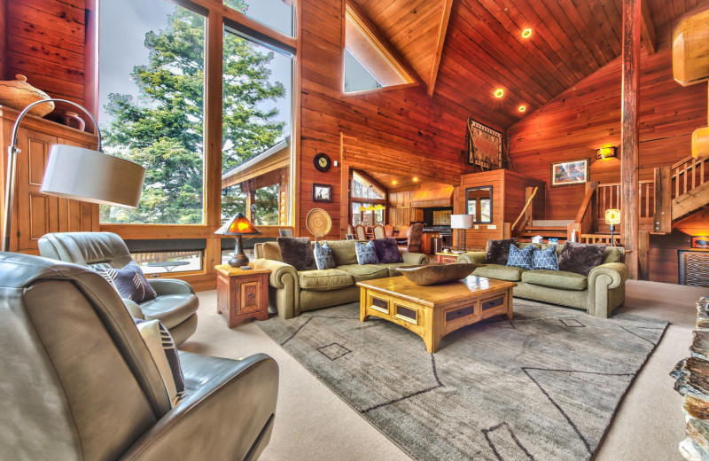 Rental living room at Park City Rental Properties.