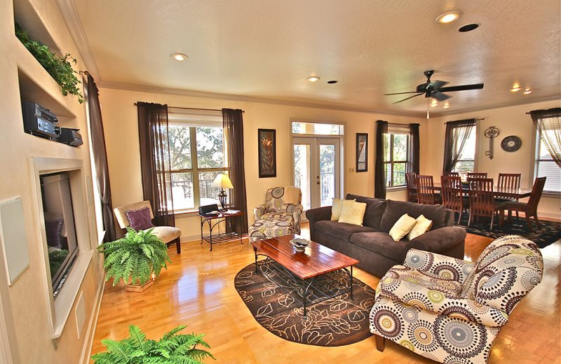 Rental living room at Luxury Properties Vacation Rentals.