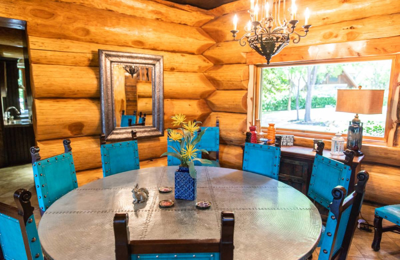 Guest dining room at Log Country Cove.
