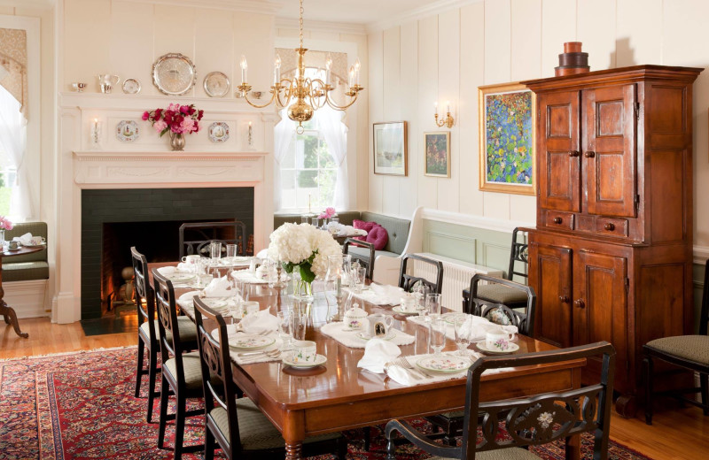 Dining room at The Captain Jefferds Inn.