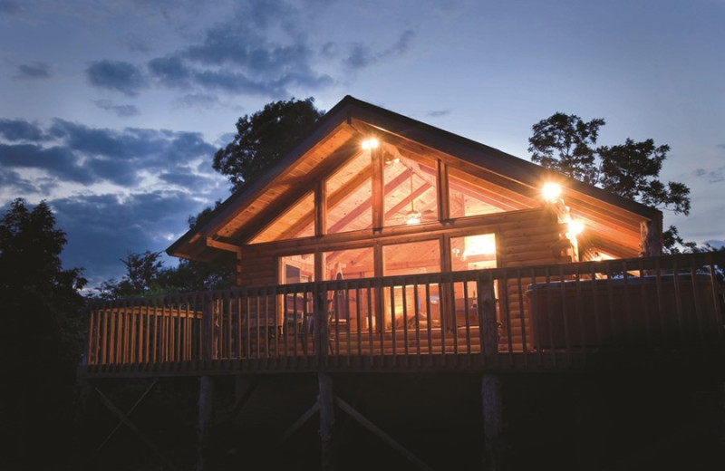 Cabin exterior at Buffalo Outdoor Center.