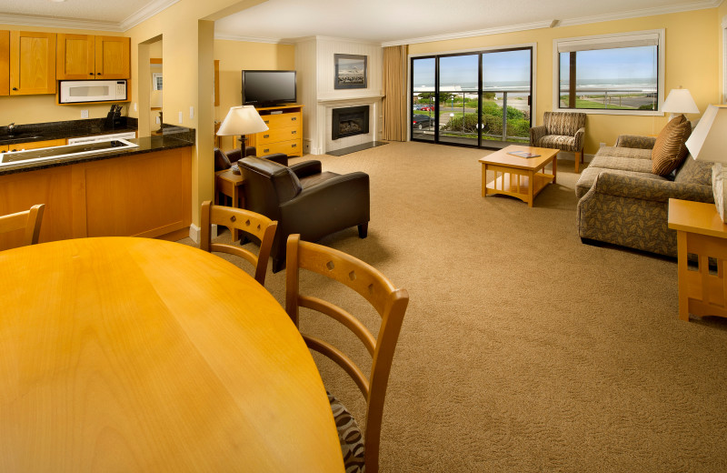 Guest room interior at The Tolovana Inn.