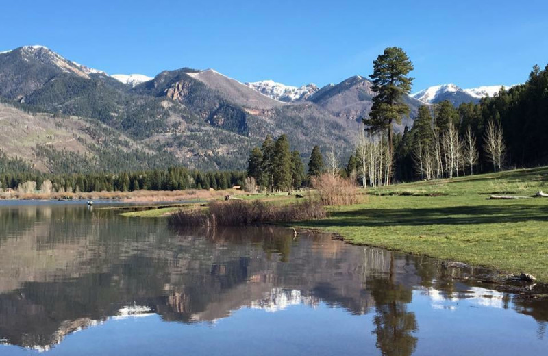 Lake view at Eagles Nest Cabins.