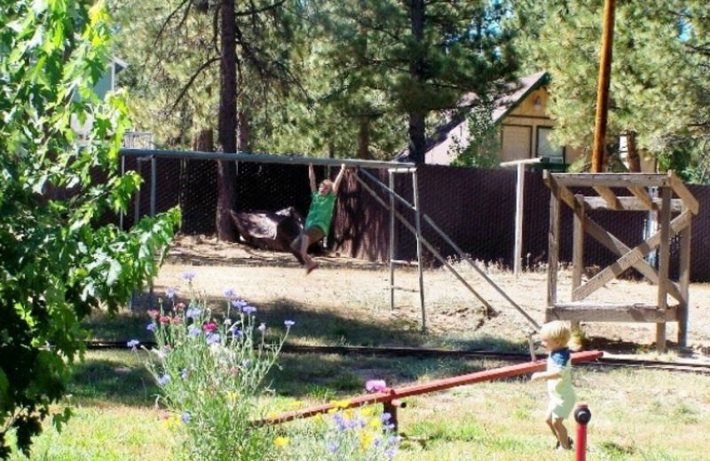 Children's playground at Blue Horizon Lodge.