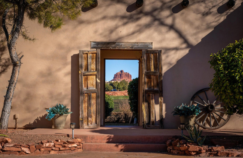 Exterior view of Adobe Hacienda Bed & Breakfast.