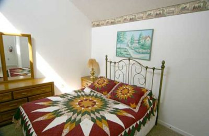 Bedroom at Baskins Creek Cabin Rentals
