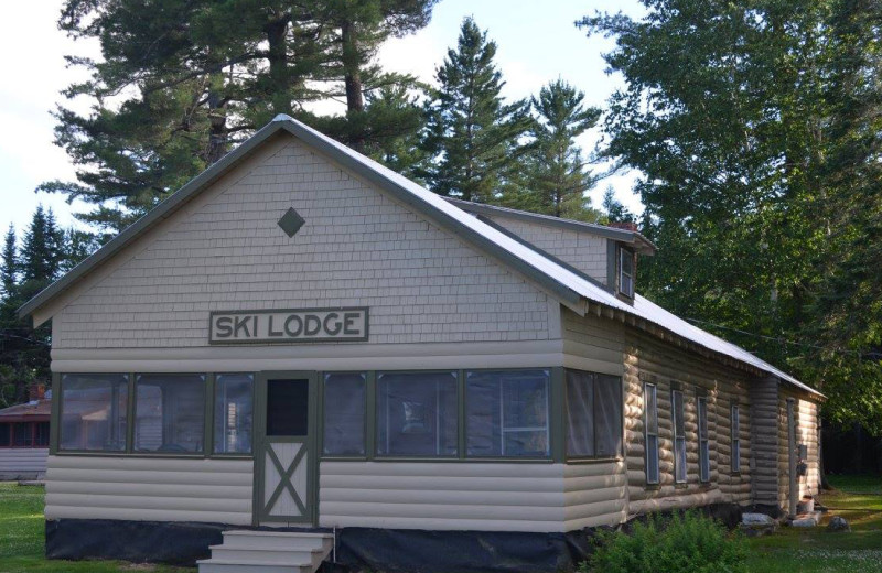 Cabin exterior at Wilsons on Moosehead Lake.