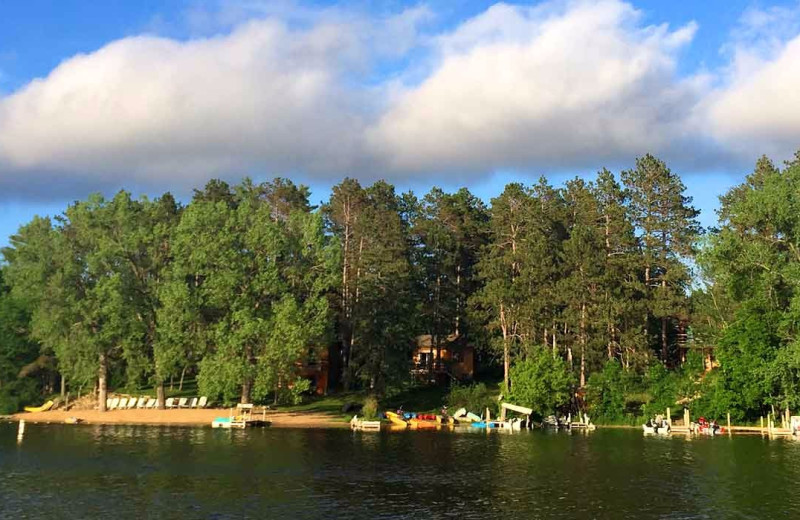 Exterior view of Breezy Point Resort on Straight Lake.