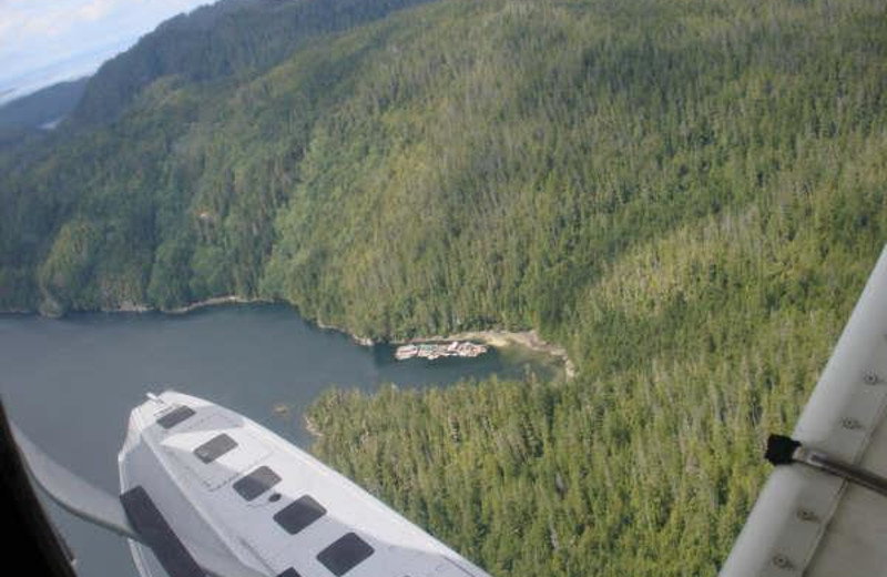 Aerial view of Blackfish Lodge.