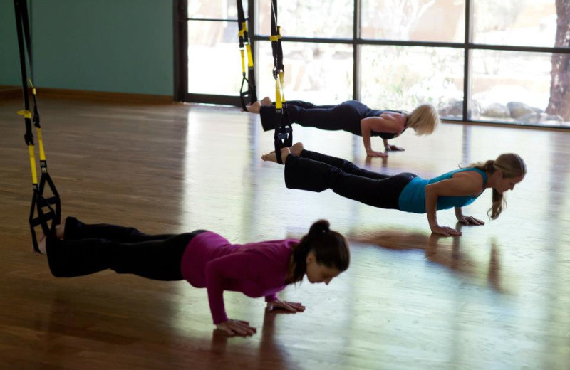 Suspended yoga class at Canyon Ranch Tucson.