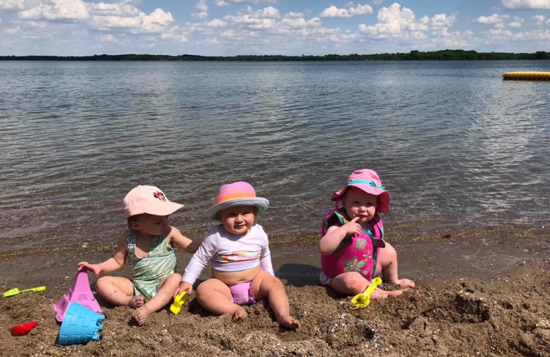 Beach babies at Bonnie Beach Resort.