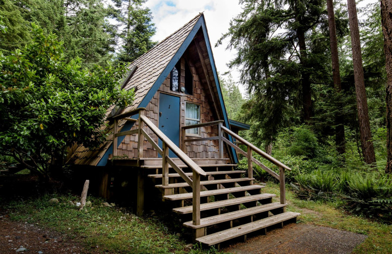 Cabin exterior at Hollyhock.