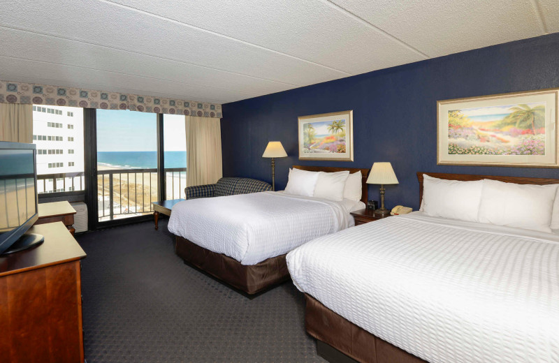 Guest room at Clarion Resort Fontainebleau.