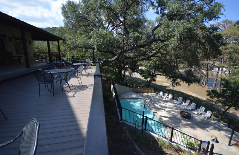 Rental porch at Frio Family Getaway