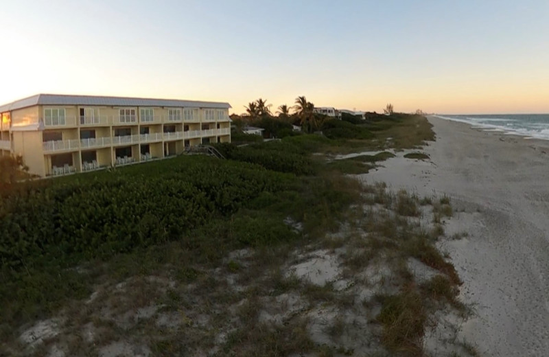 Beach at Oceanfront Tuckaway Shores Resort.