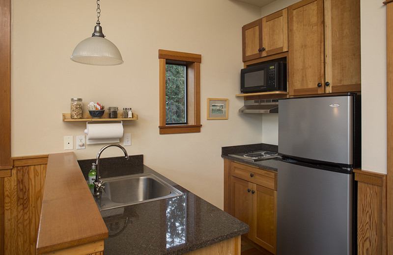 Guest kitchen at Pebble Cove Farm.