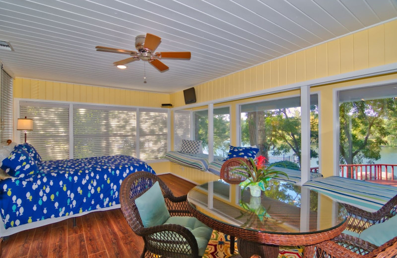 Rental bedroom at Burnet County Tourism.