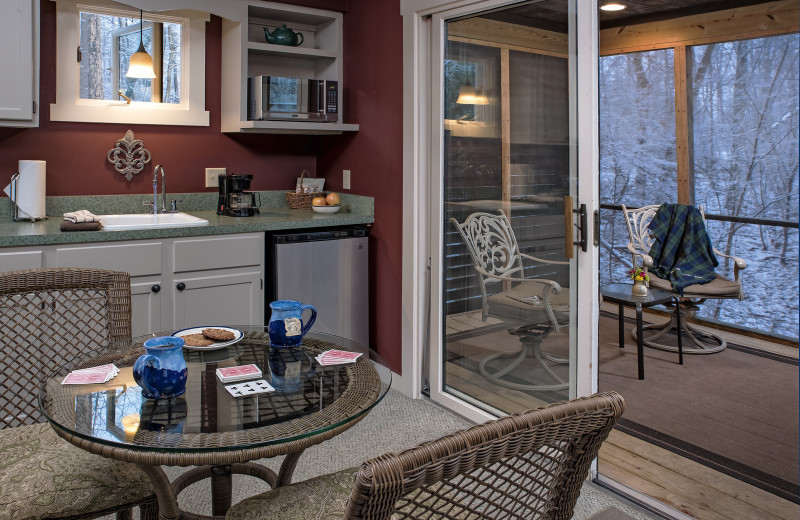 The Sinclair East Croft kitchenette at Glenlaurel, A Scottish Inn & Cottages.