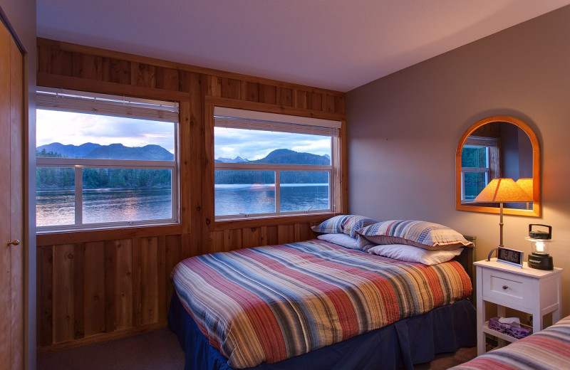 Guest room at Nootka Wilderness Lodge.