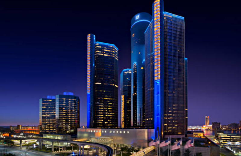 Exterior view of Detroit Marriott at the Renaissance Center.