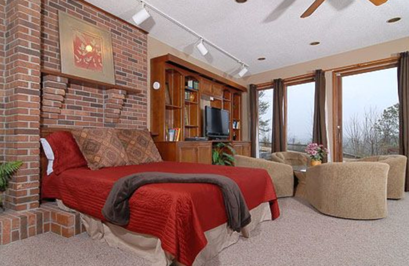 Cabin bedroom at Cabins For You.