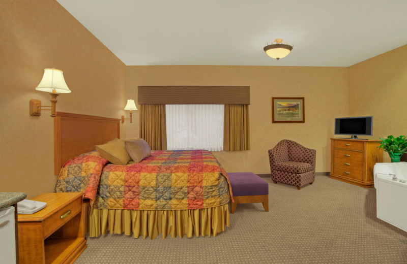 Guest room at Rushmore Express Inn & Family Suites.