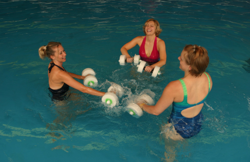 Water aerobics at Heartland Spa & Fitness Resort.