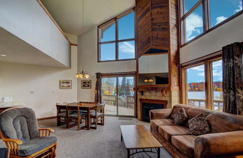 Guest living room at Nicolet Shores Property Owners.