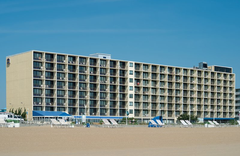 The beach at Best Western PLUS Oceanfront Virginia Beach.