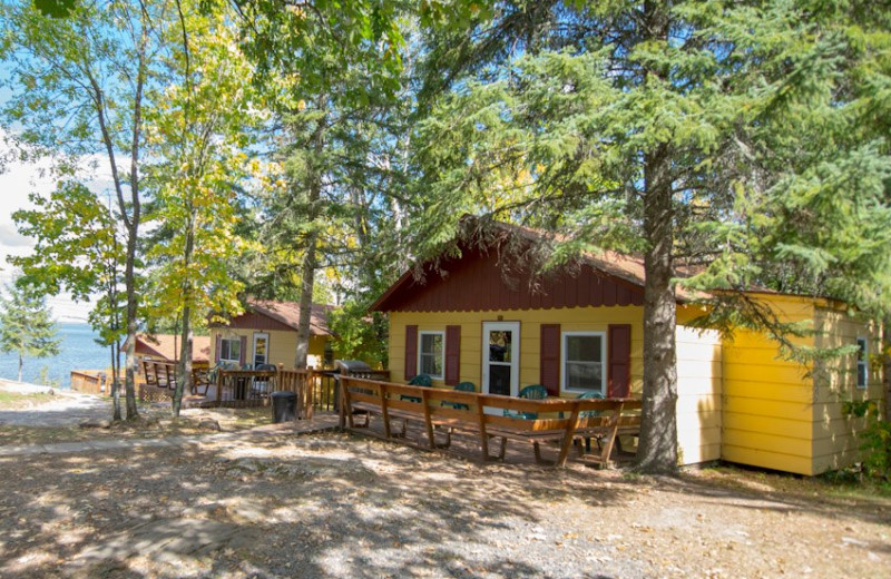 Cabin exterior at Snyder's Idlewild Resort.