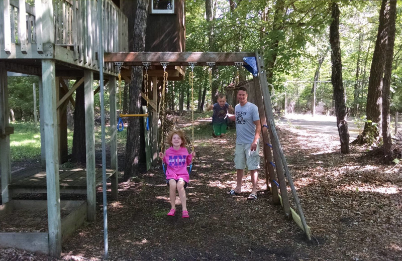 Kids on playground at Woodlawn Resort.