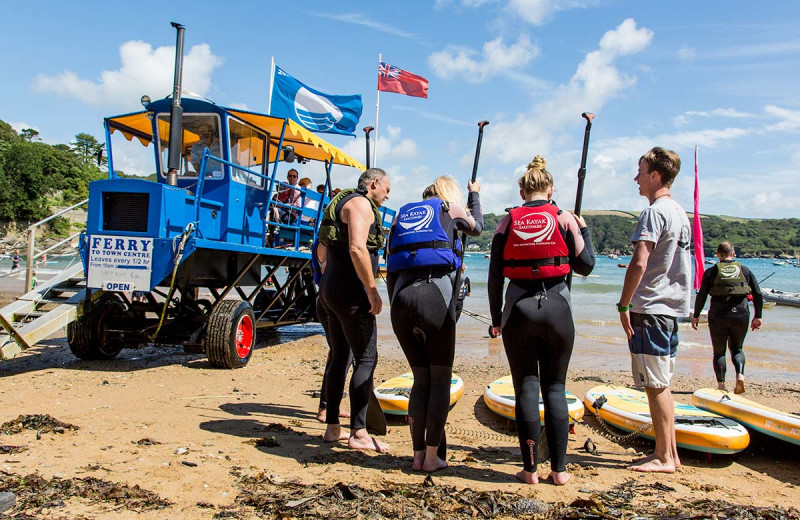 Paddle boarding at Bolt Head Hotel.