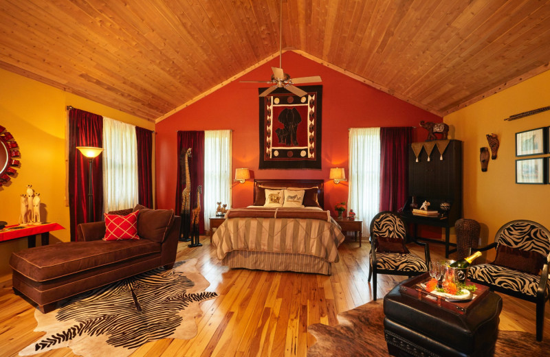 Guest room at Sherwood Forest Bed 