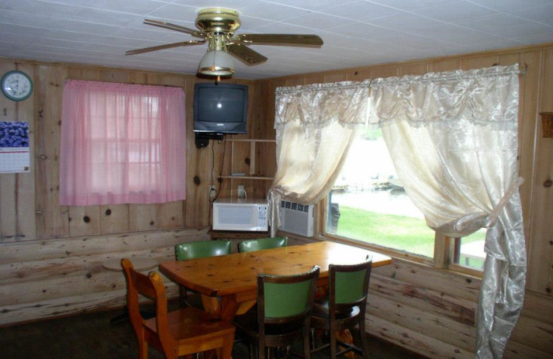 Cabin dining room at Four Seasons Resort.