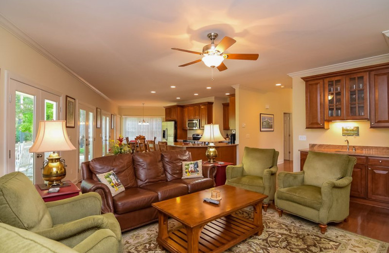 Rental living room at Sandhills Rentals.