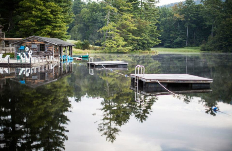 Lake dock view at High Hampton Inn.
