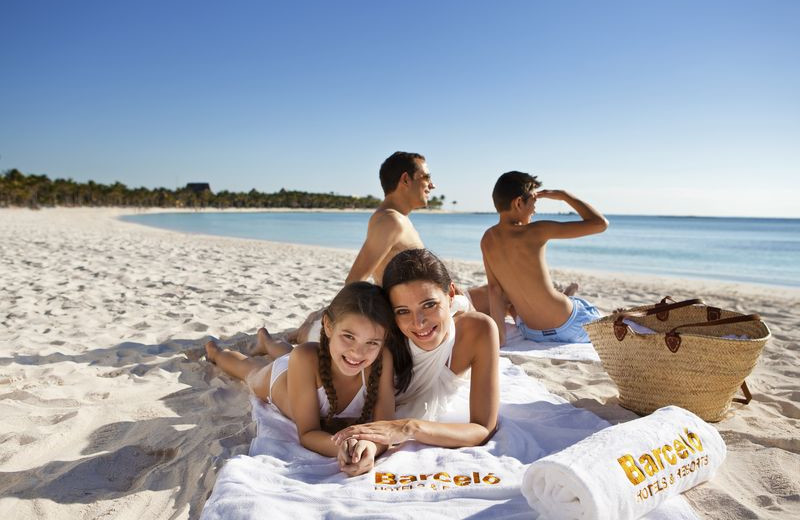 Playing in the Sand at Barceló Maya Palace