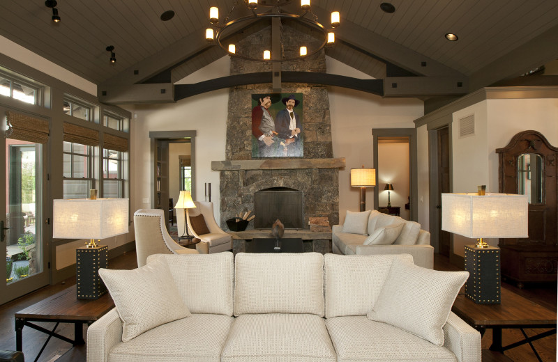 Vacation rental living room at Cabin and Company.