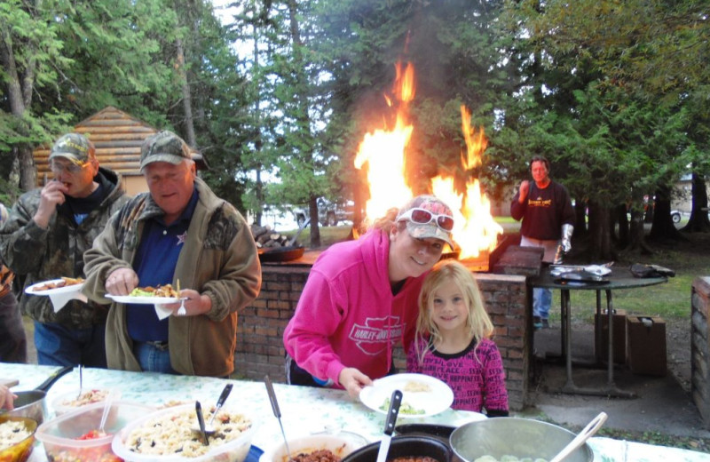 Fish fry at Rainbow Point Lodge.