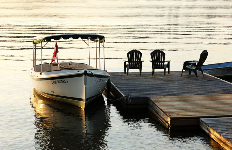 Dock at Sir Sam's Inn and WaterSpa.