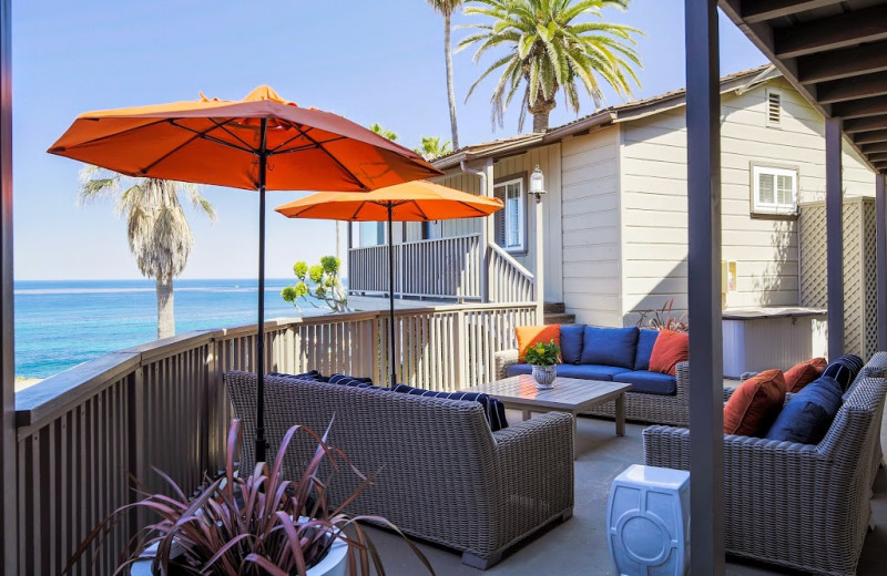 Outdoor patio at Scripps Inn.