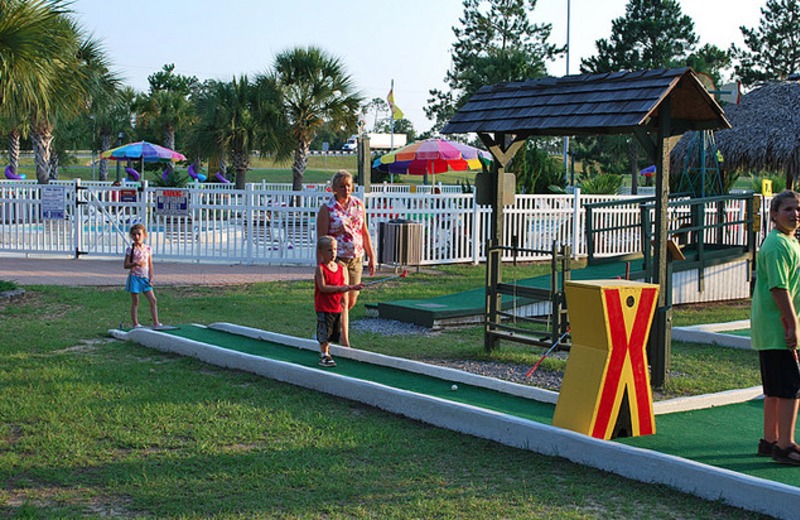 Mini golf at Gulf Pines RV Park.