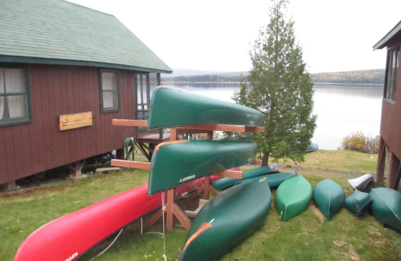 Canoes at Grant's Camps.