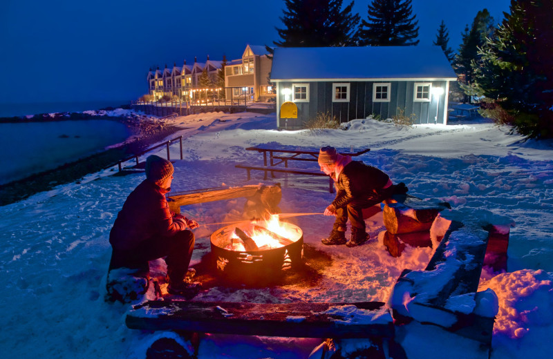 Winter at Bluefin Bay on Lake Superior.