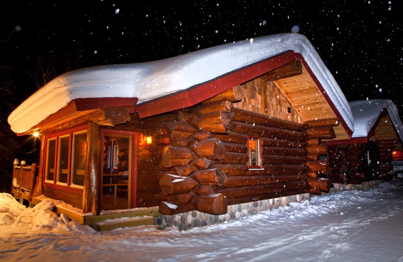 Cabin exterior at Aqua Log Cabin Resort.