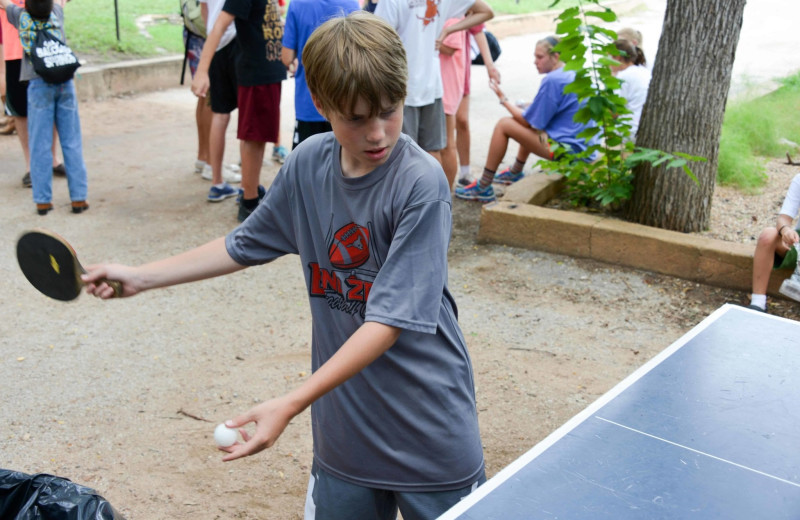 Ping pong at Camp Balcones Spring.