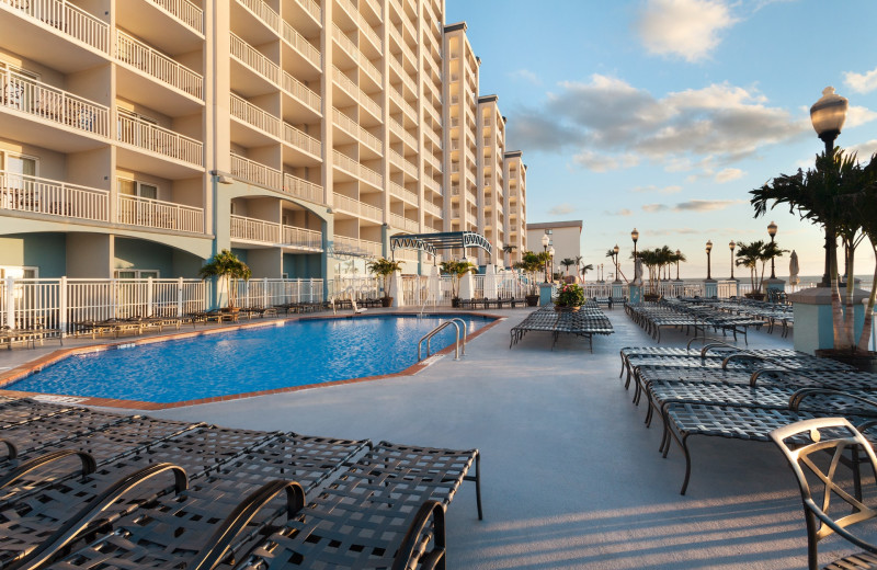 Outdoor pool at Holiday Inn Suites Ocean City.