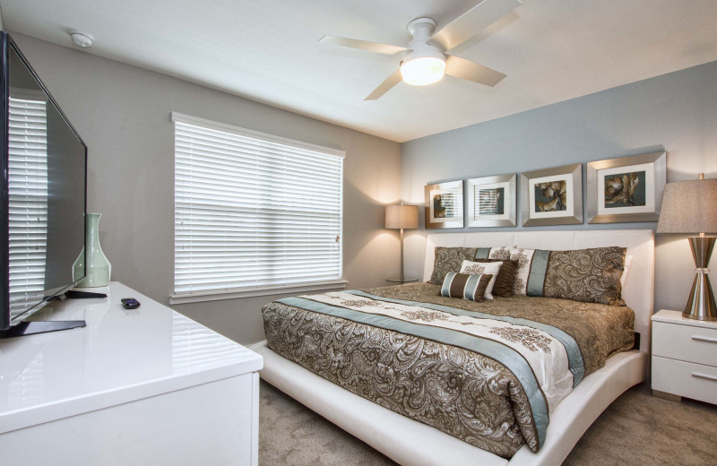 Rental bedroom at Vacation Pool Homes.